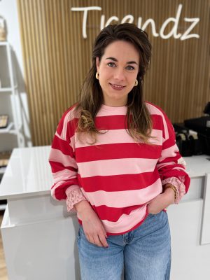 Trui Elize rood/roze