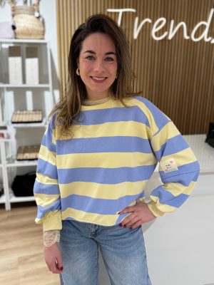 Trui Elize blauw/geel