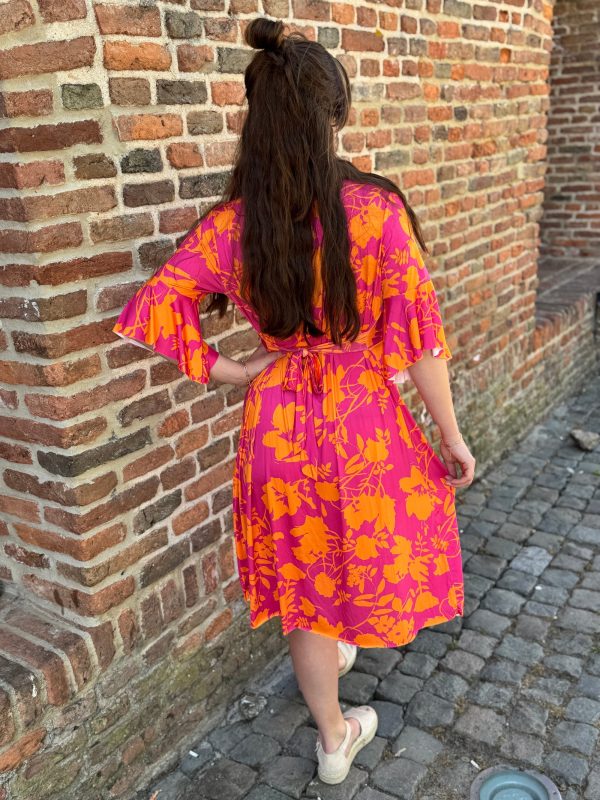 Jurk Sofia roze/oranje - Afbeelding 5