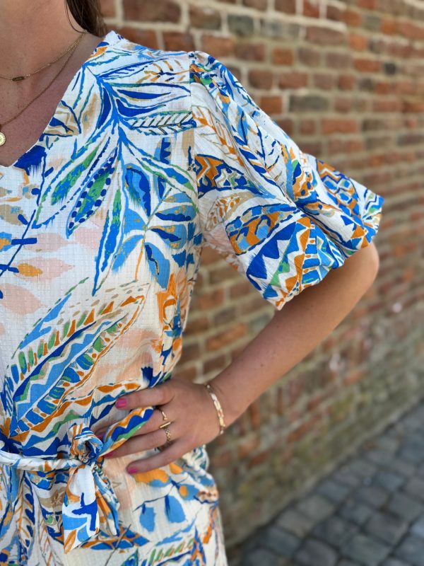 Jurkje Angela tropical blauw - Afbeelding 3