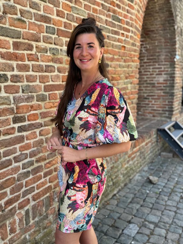 Jurkje Angela papagayo zwart - Afbeelding 2