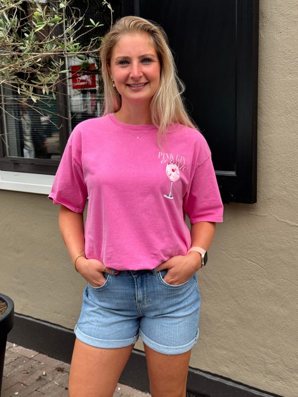 Shirtje Gin donker roze - Afbeelding 5