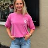 Shirtje Gin donker roze