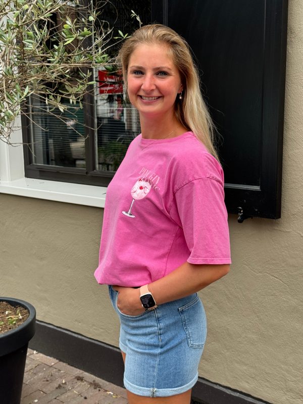 Shirtje Gin donker roze - Afbeelding 2