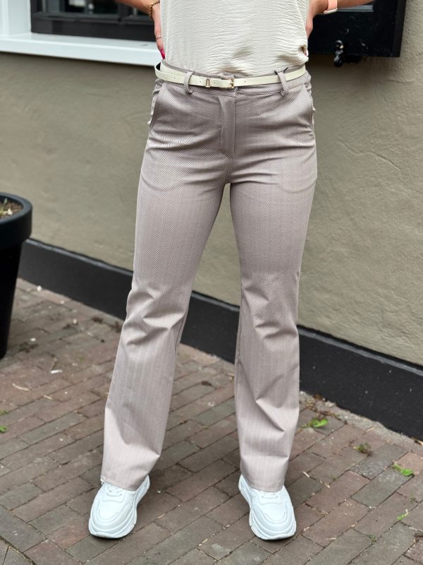 Flared broek Lois taupe - Afbeelding 6