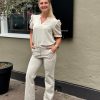 Flared broek Lois beige
