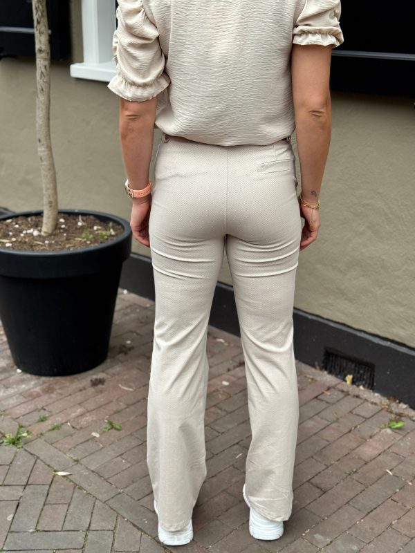 Flared broek Lois beige - Afbeelding 4