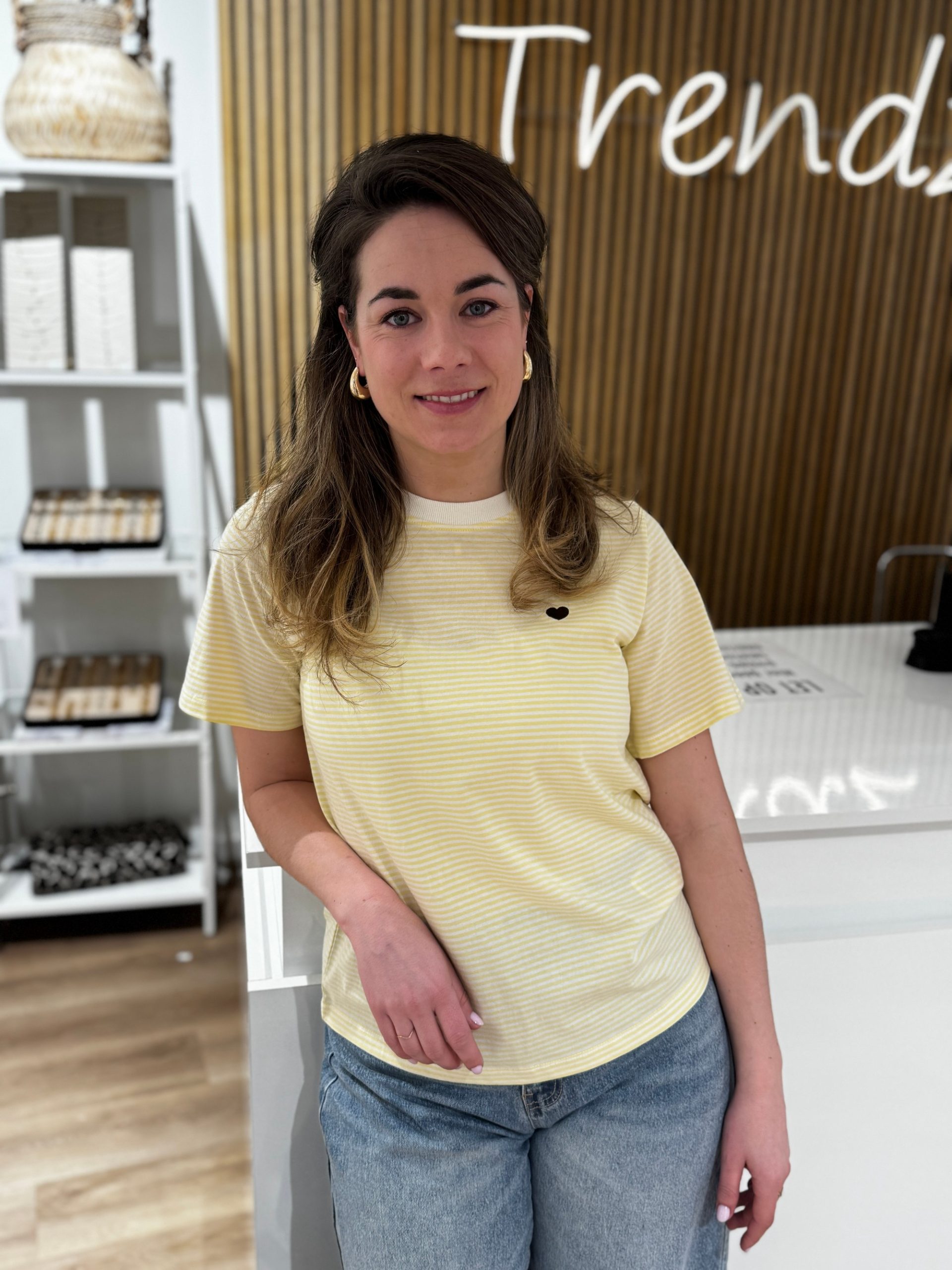 Shirt Ilse gestreept geel - Afbeelding 2