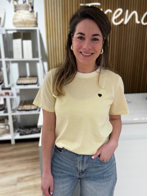 Shirt Ilse gestreept geel