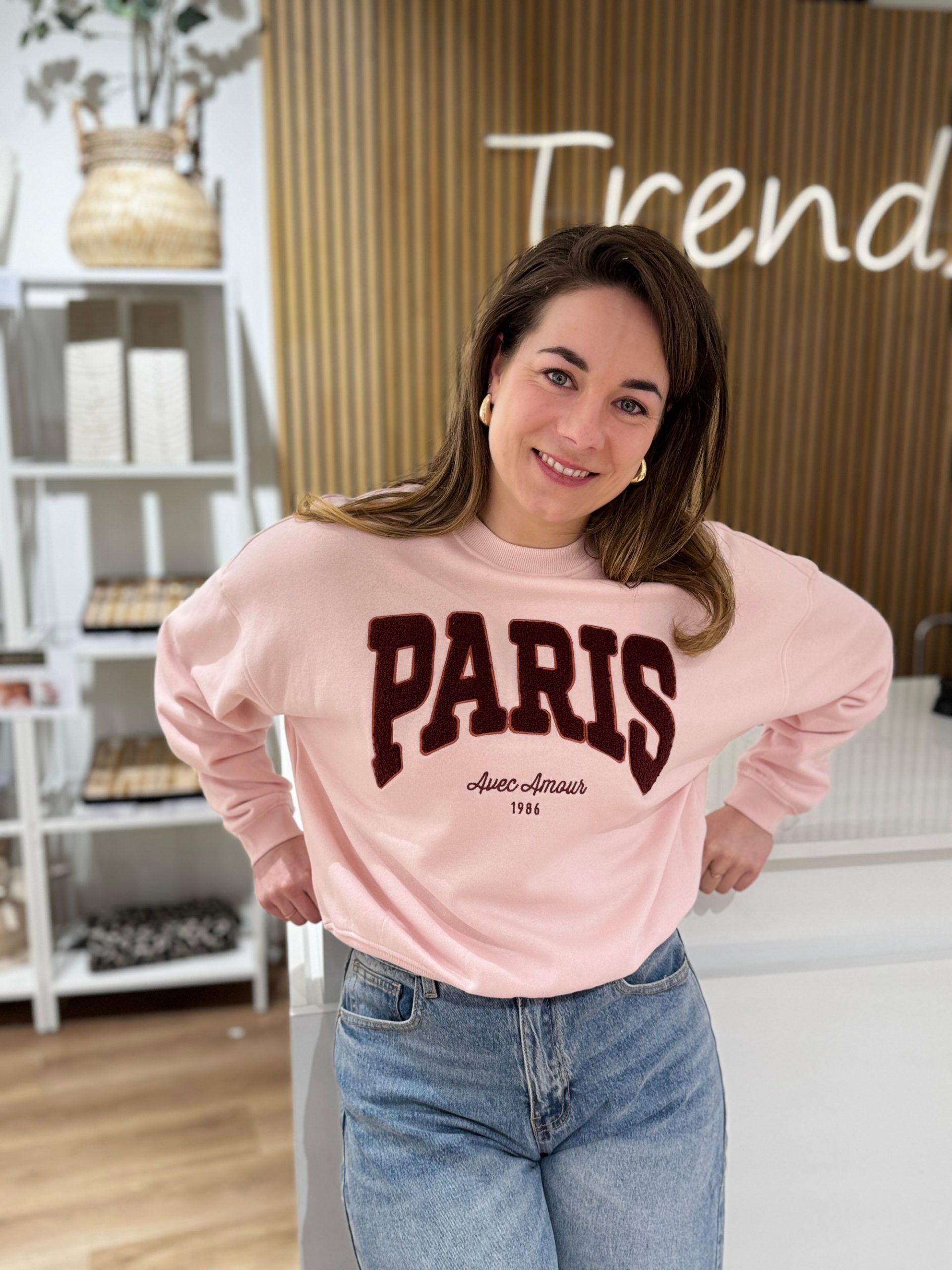 Sweater Paris roze - Afbeelding 3