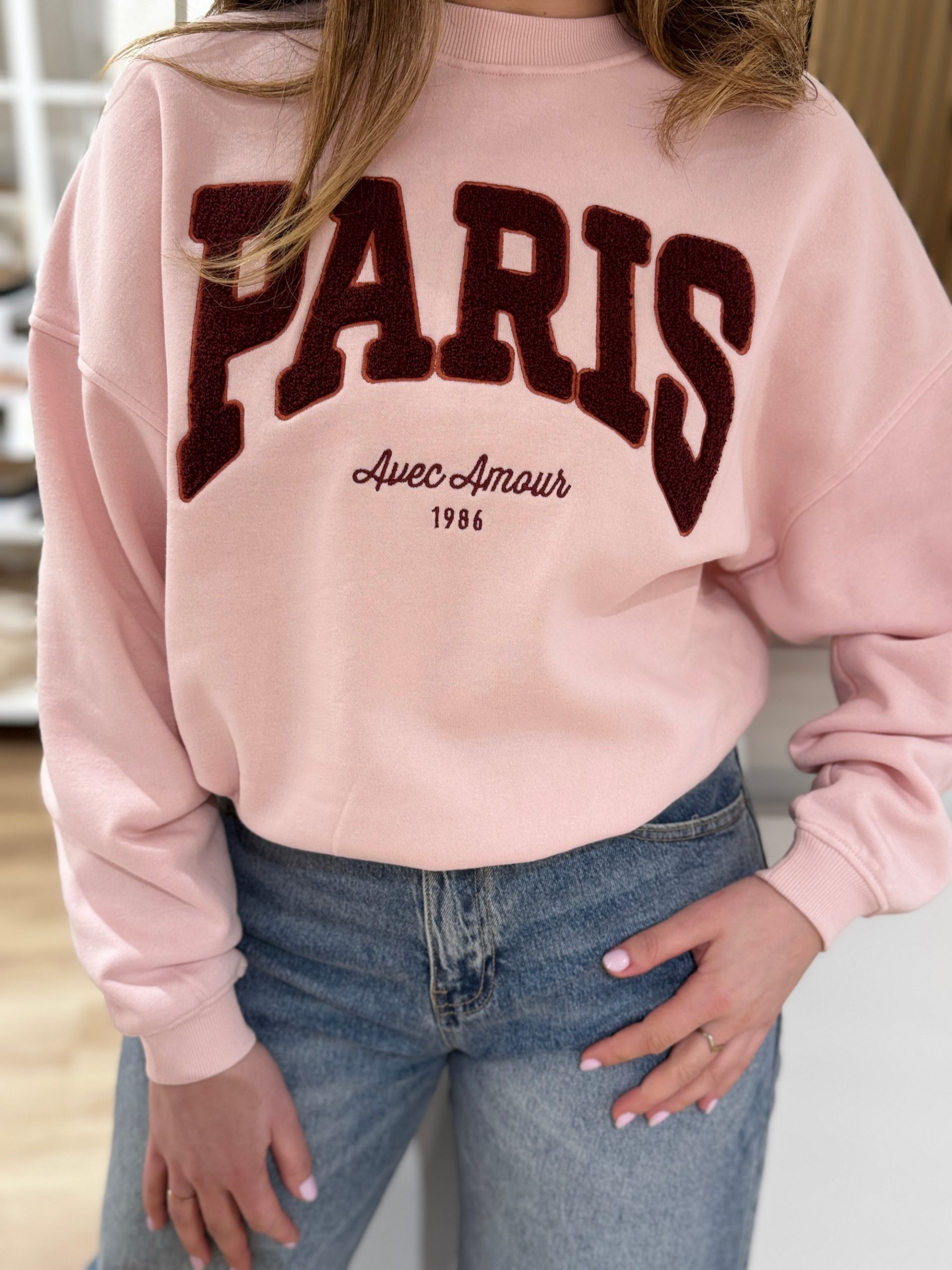 Sweater Paris roze - Afbeelding 4