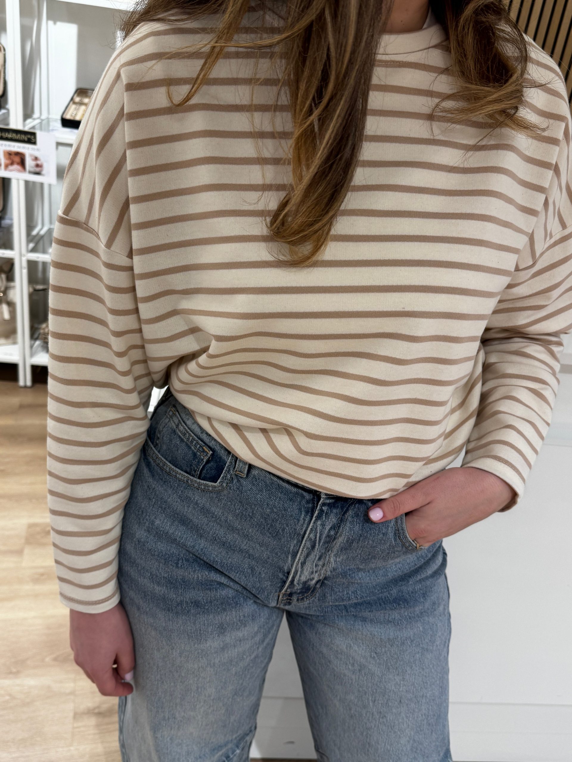 Truitje Demi beige/wit - Afbeelding 3