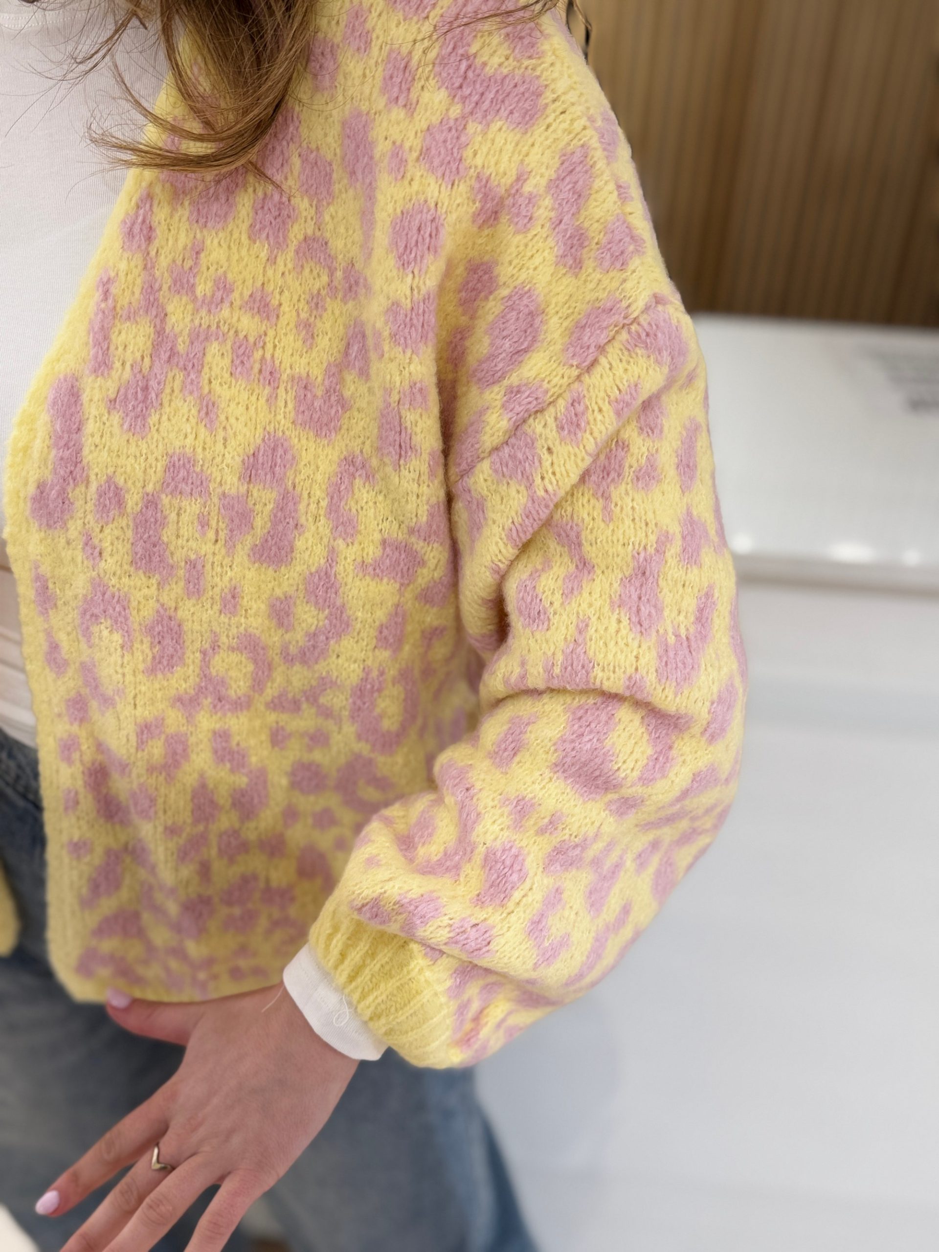 Vest Noortje geel-roze - Afbeelding 3