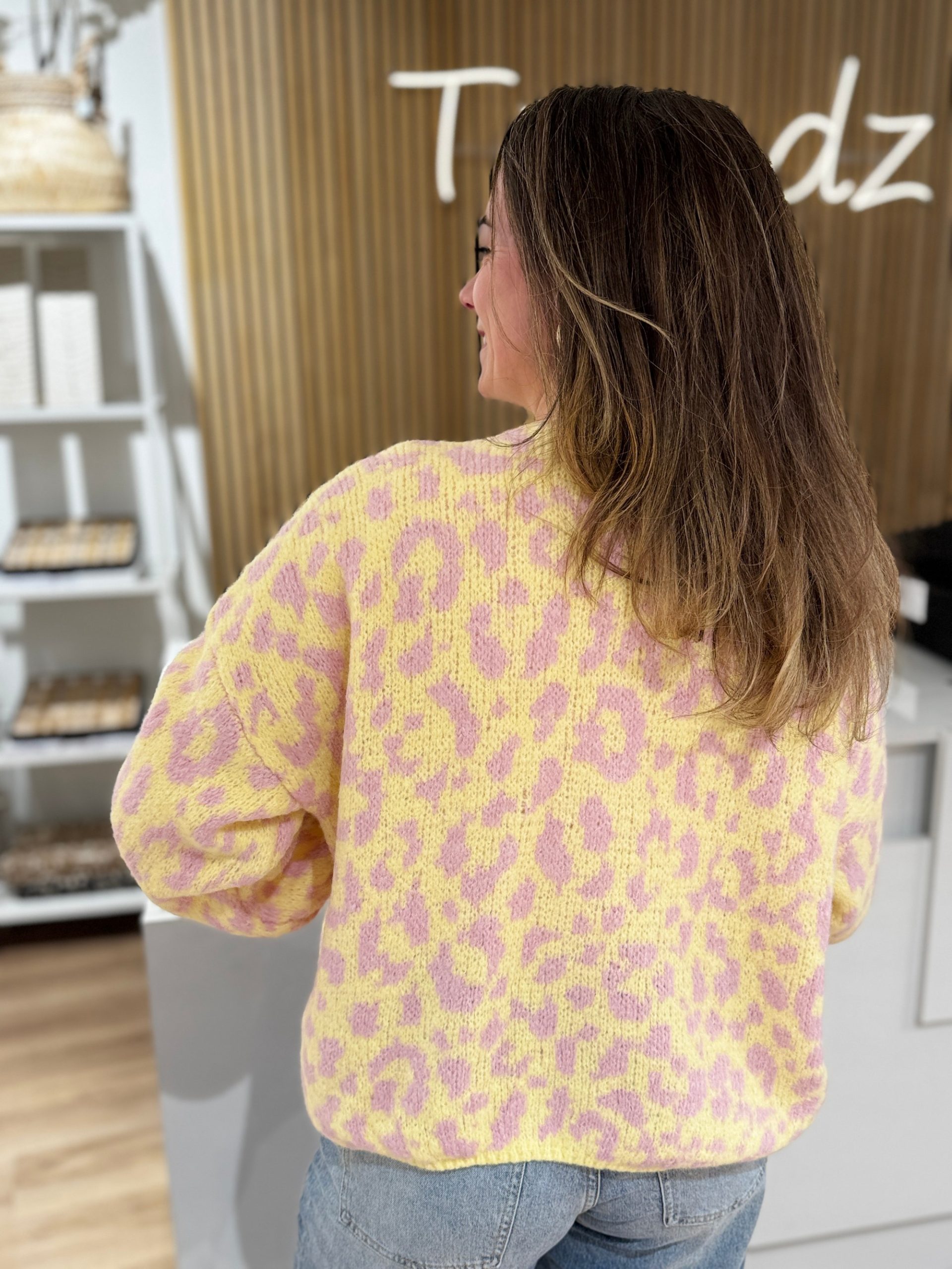 Vest Noortje geel-roze - Afbeelding 4