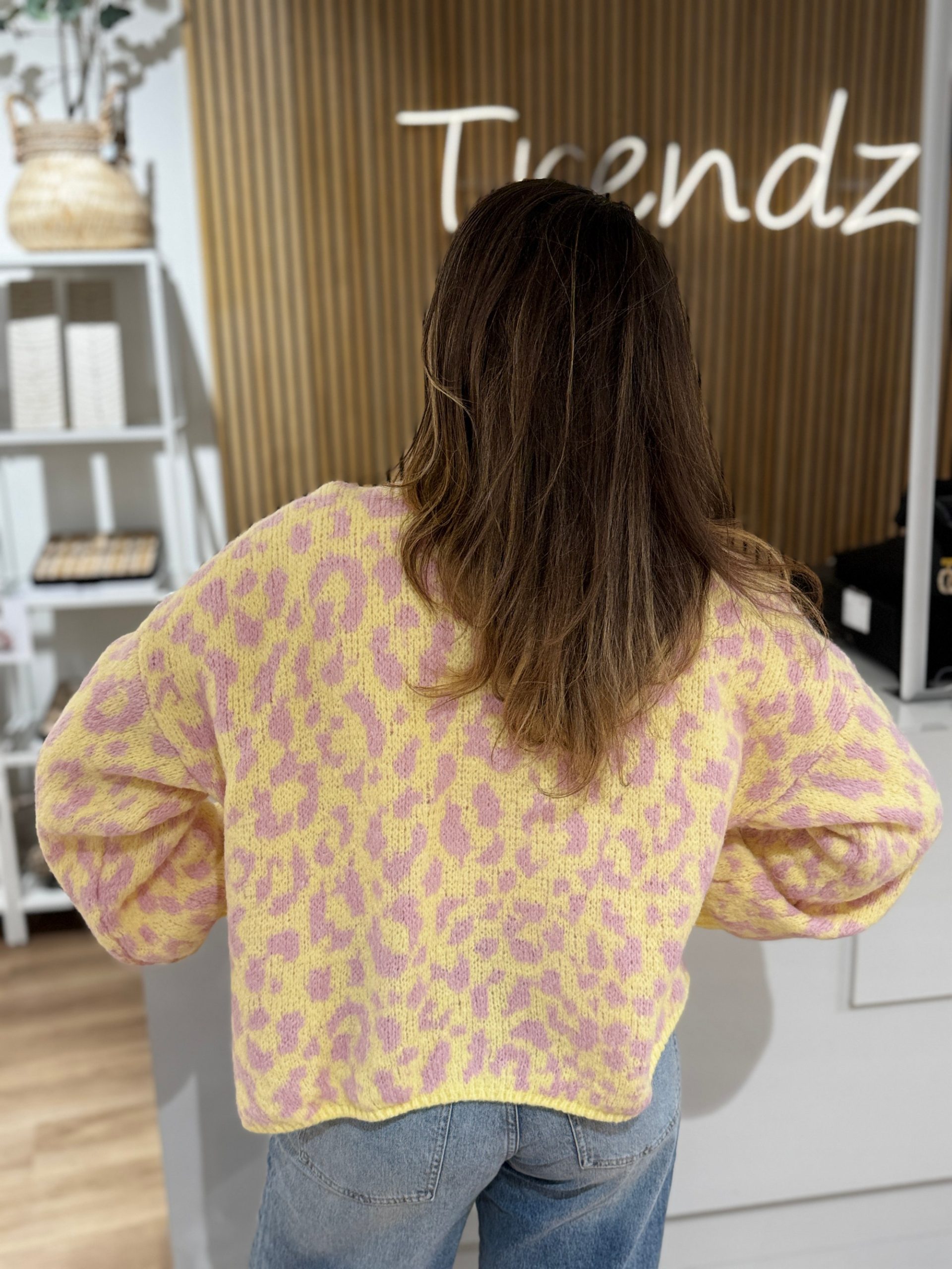 Vest Noortje geel-roze - Afbeelding 5