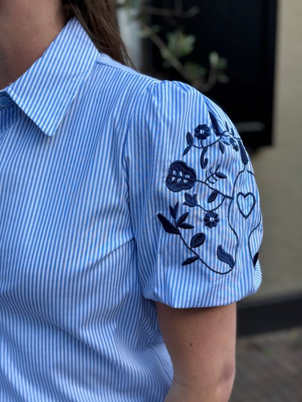 Blouse Monique blauw - Afbeelding 4