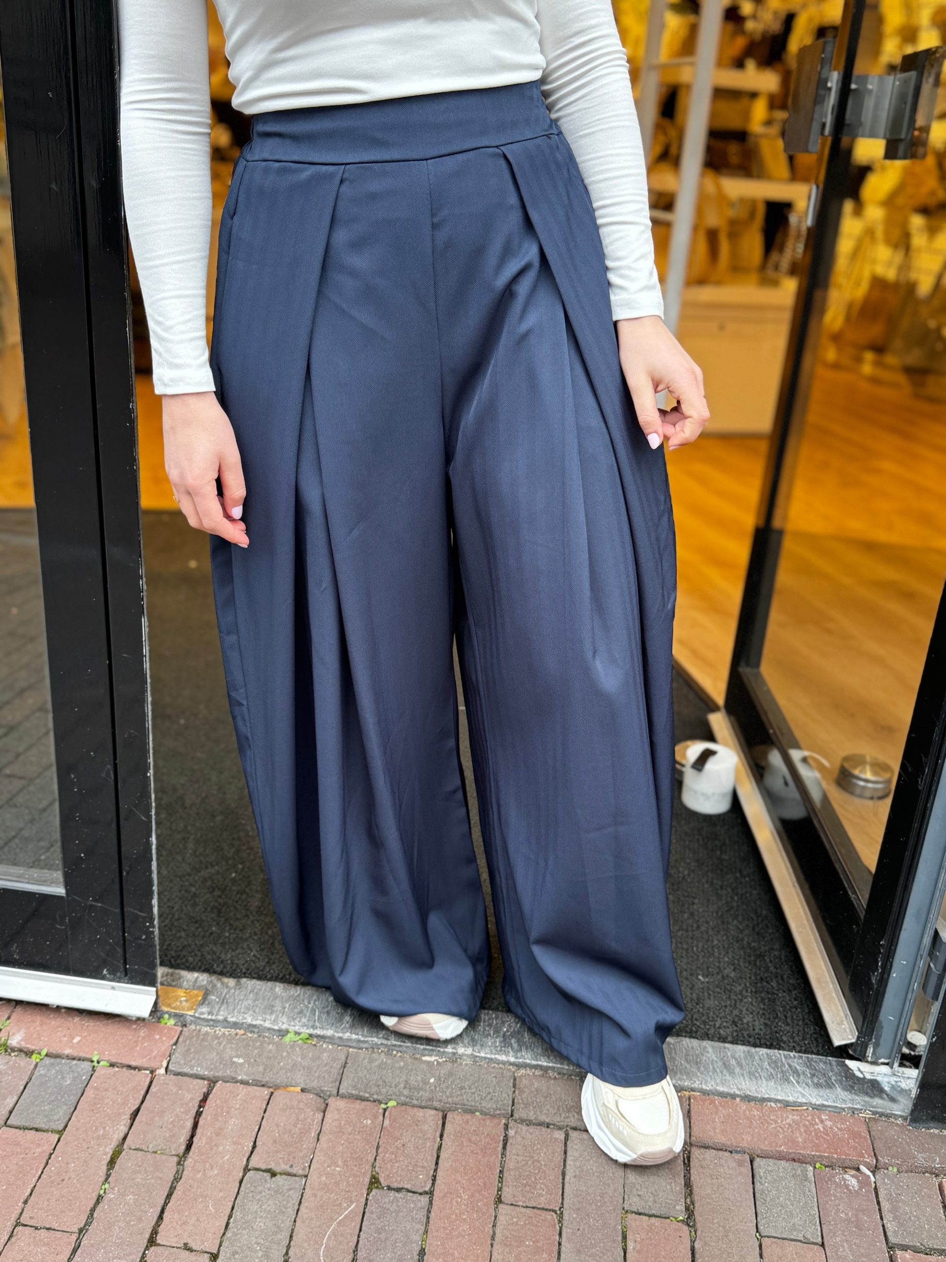 Wide pantalon Charlotte navy - Afbeelding 5