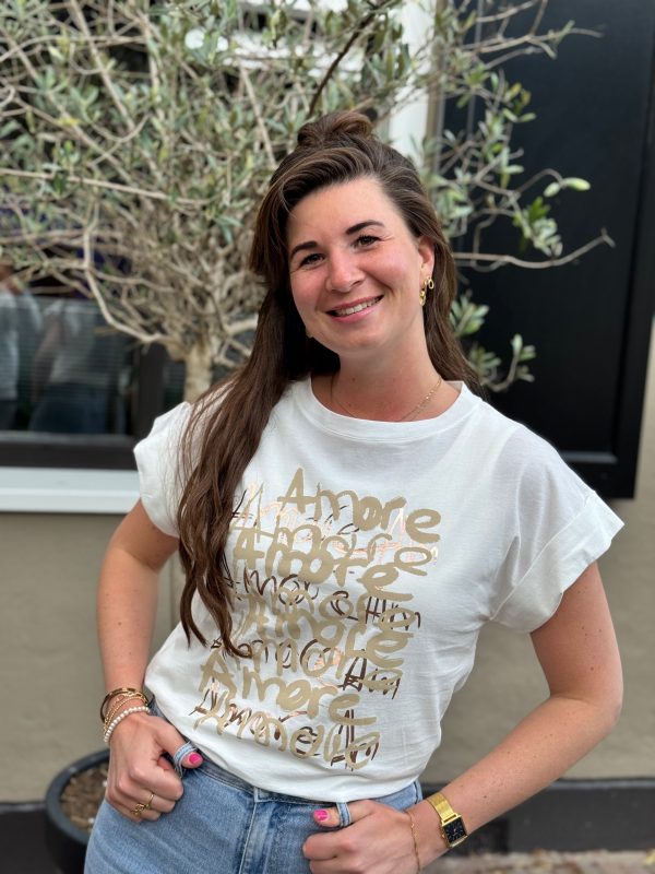 Shirtje Amore beige - Afbeelding 3