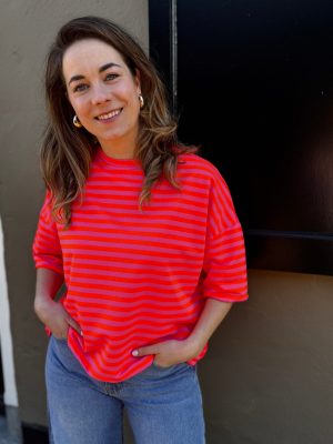 Shirt Tess oranje/roze