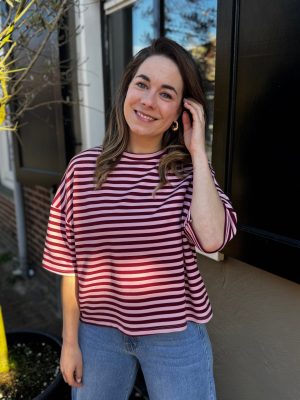 Shirt Tess roze/bordeaux