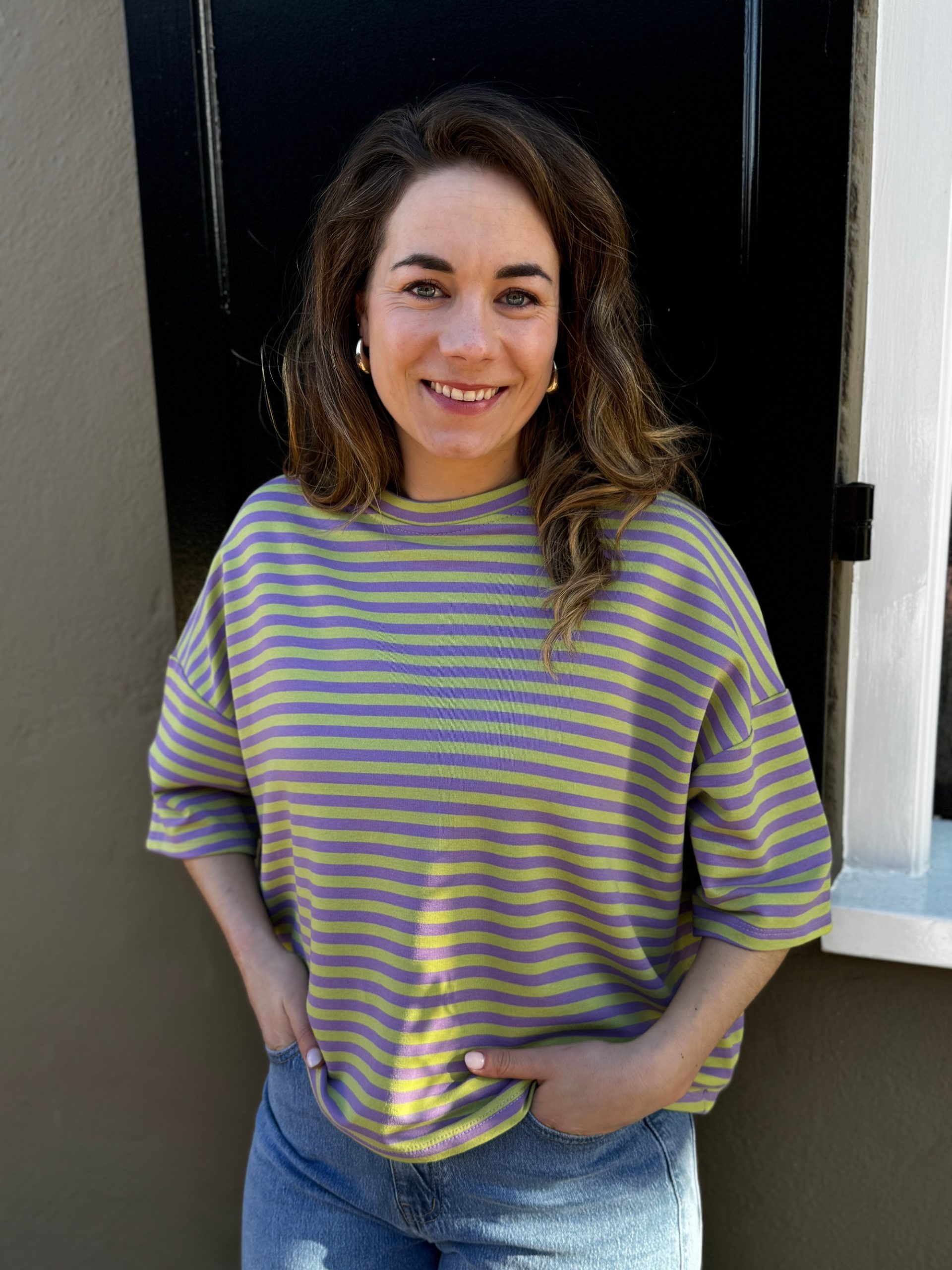 Shirt Tess paars/groen