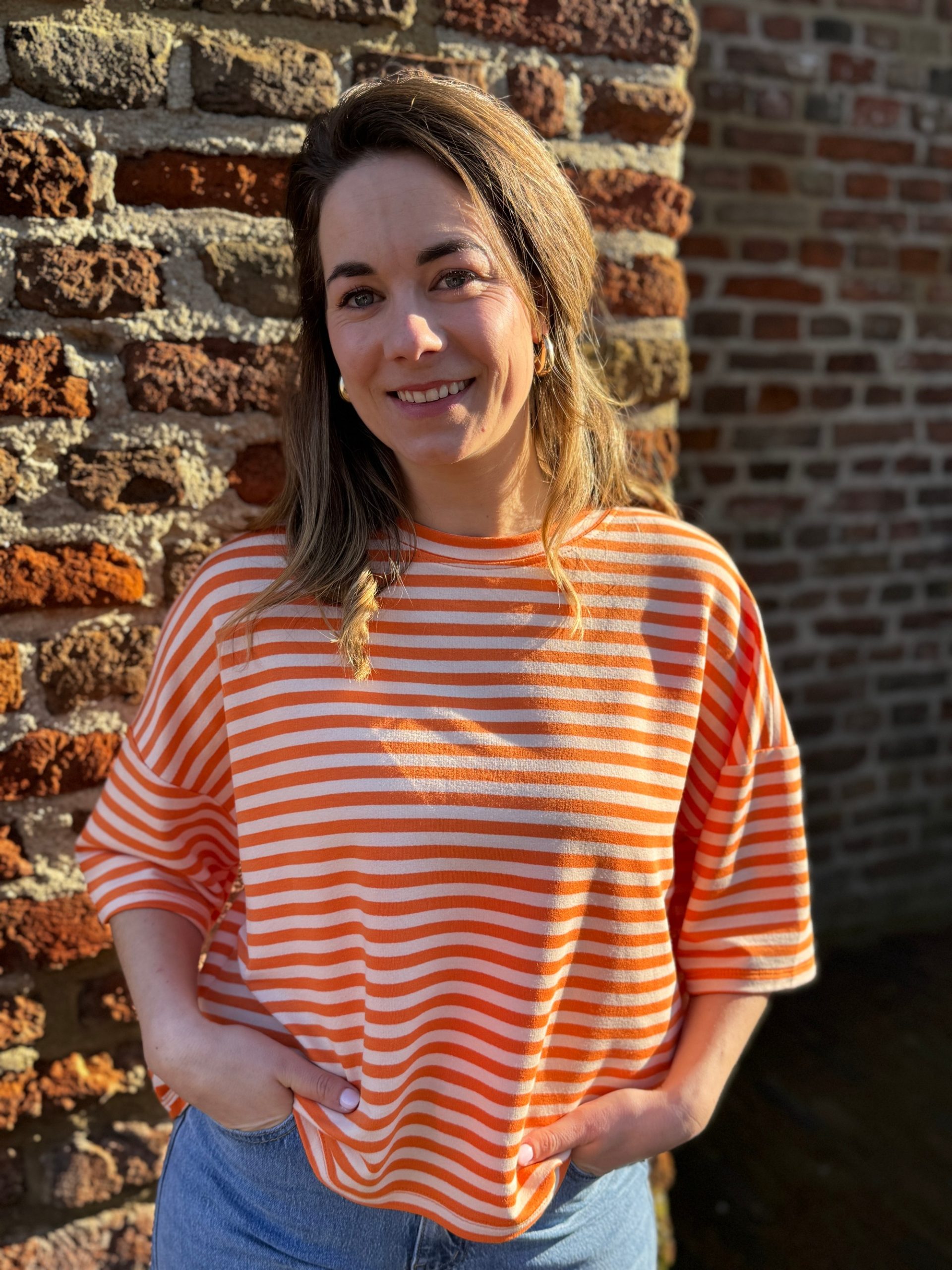 Shirt Tess oranje/wit - Afbeelding 5