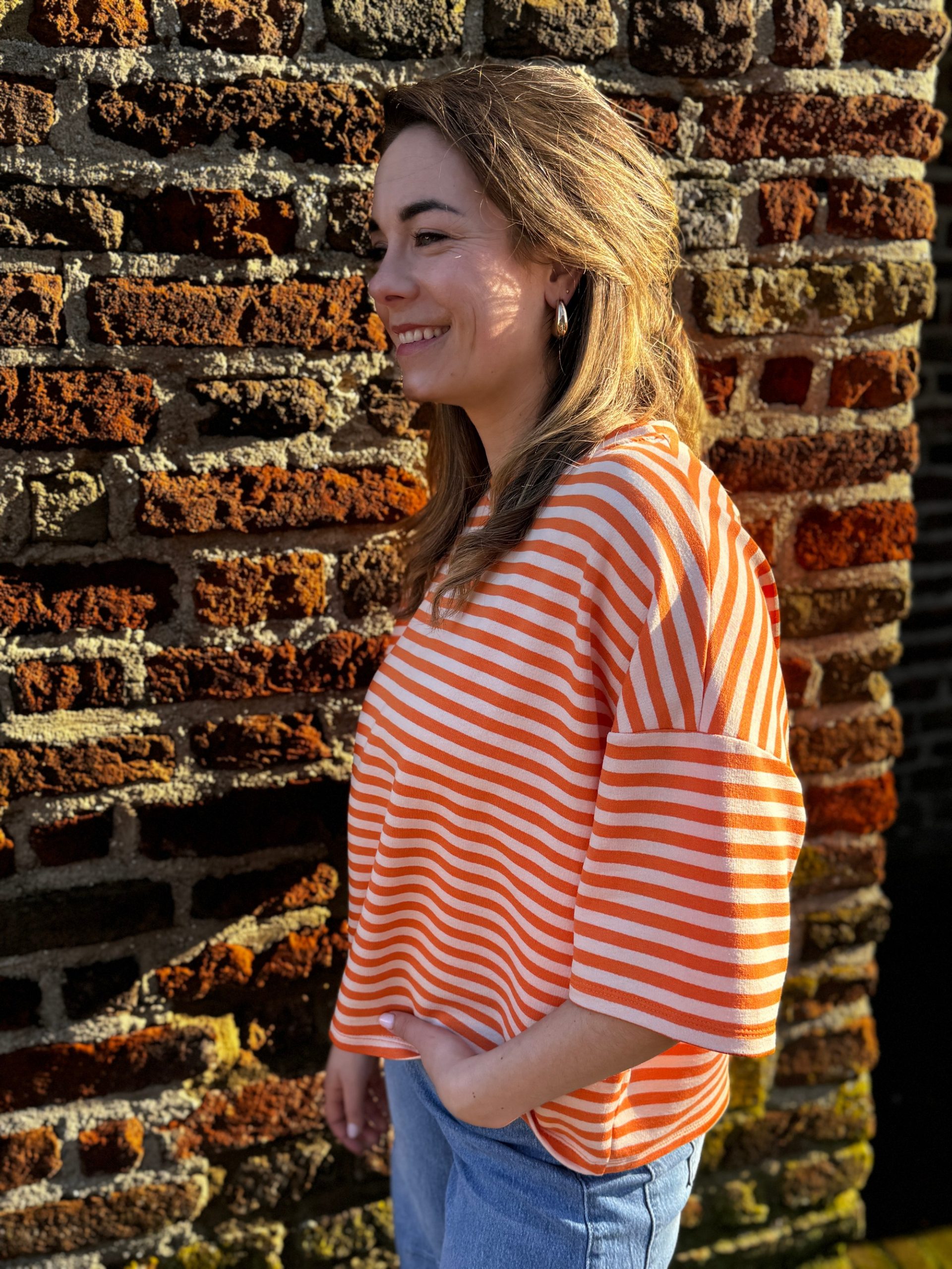 Shirt Tess oranje/wit - Afbeelding 4