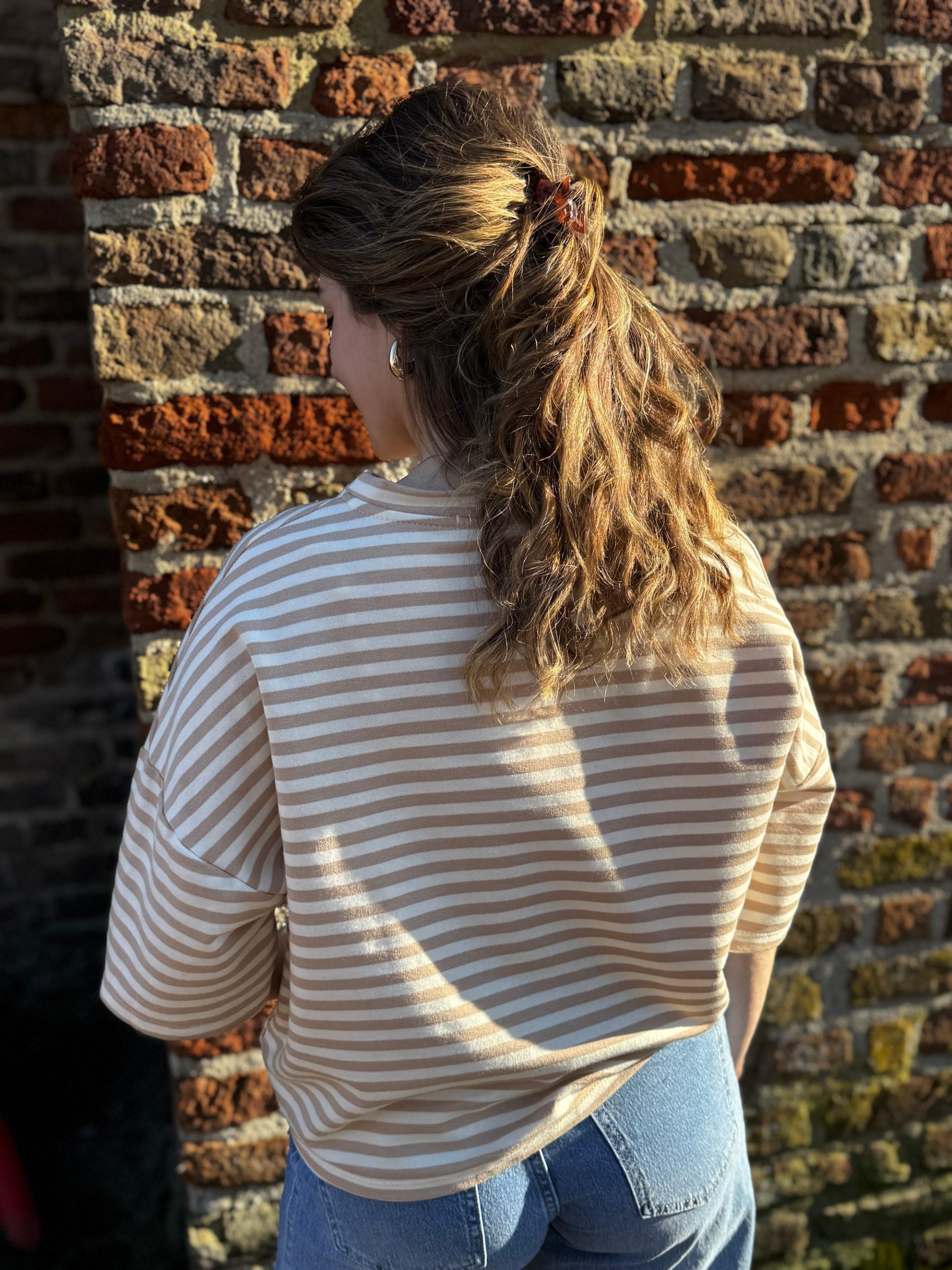 Shirt Tess beige/wit - Afbeelding 5