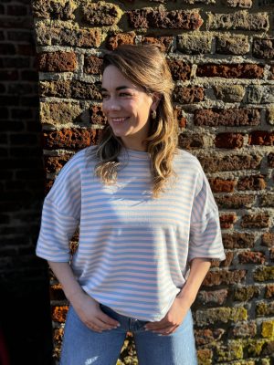 Shirt Tess roze/blauw