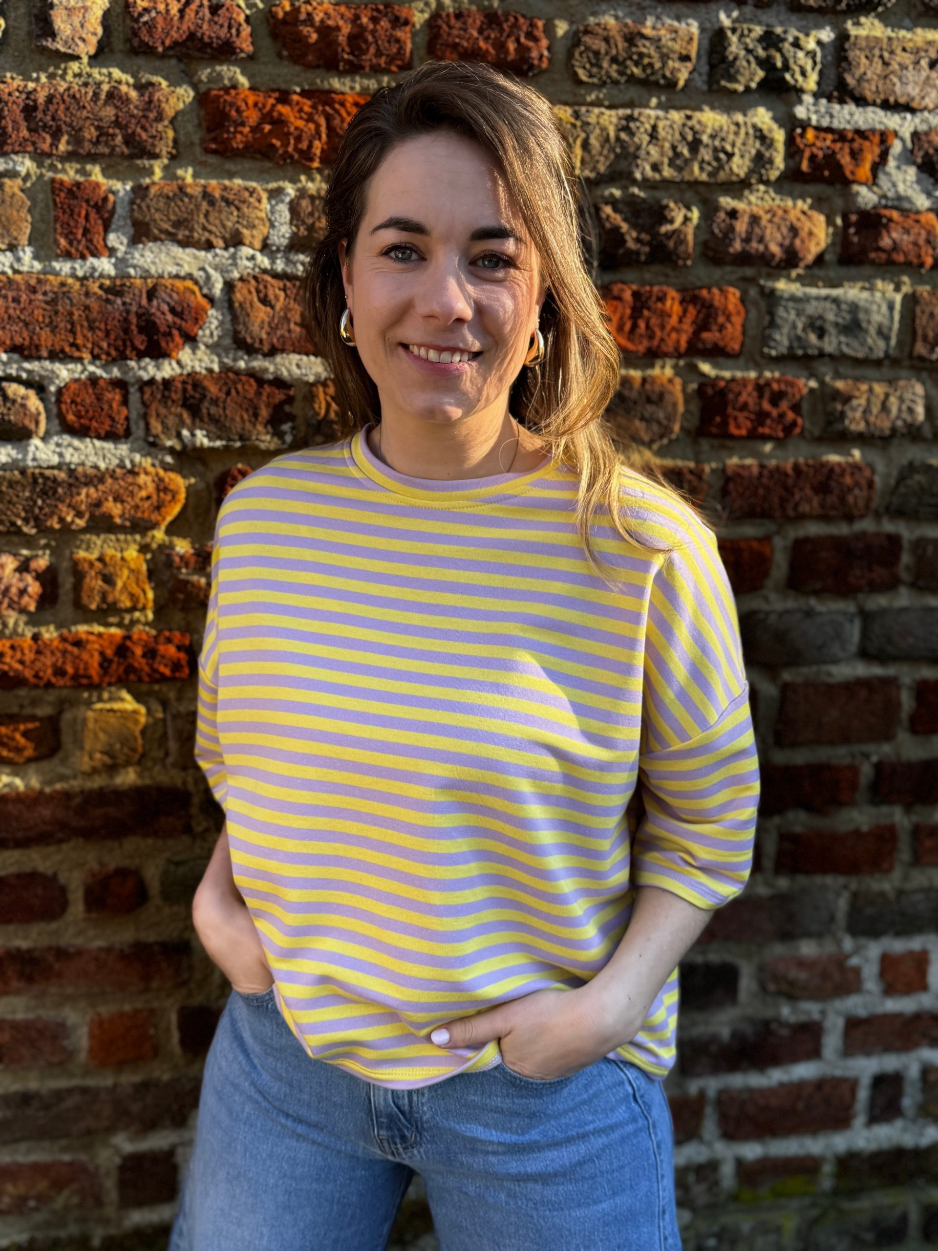 Shirt Tess geel/paars - Afbeelding 2