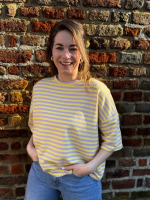Shirt Tess geel/paars
