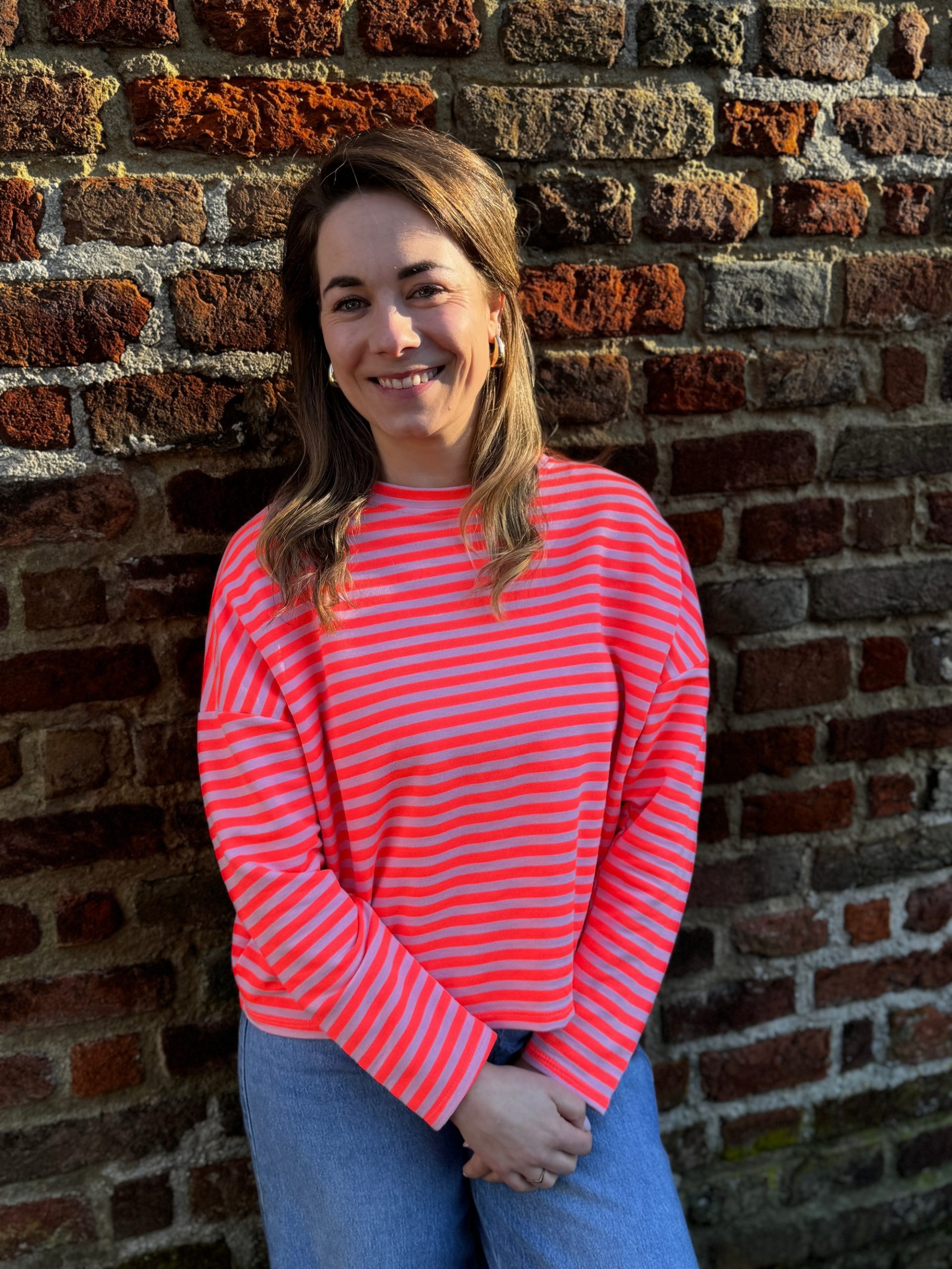 Truitje Demi oranje/roze