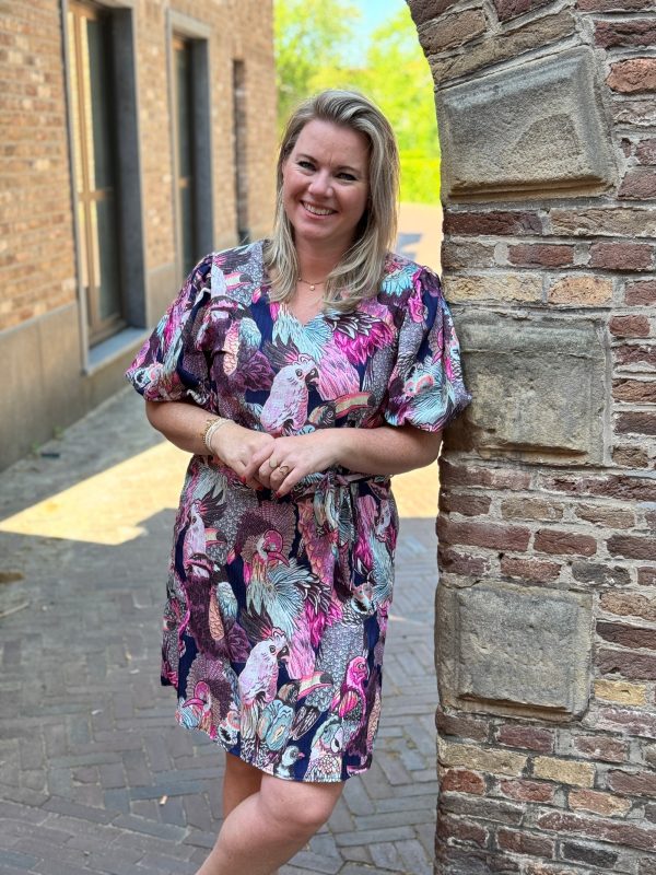 Jurkje Angela papagayo navy - Afbeelding 4