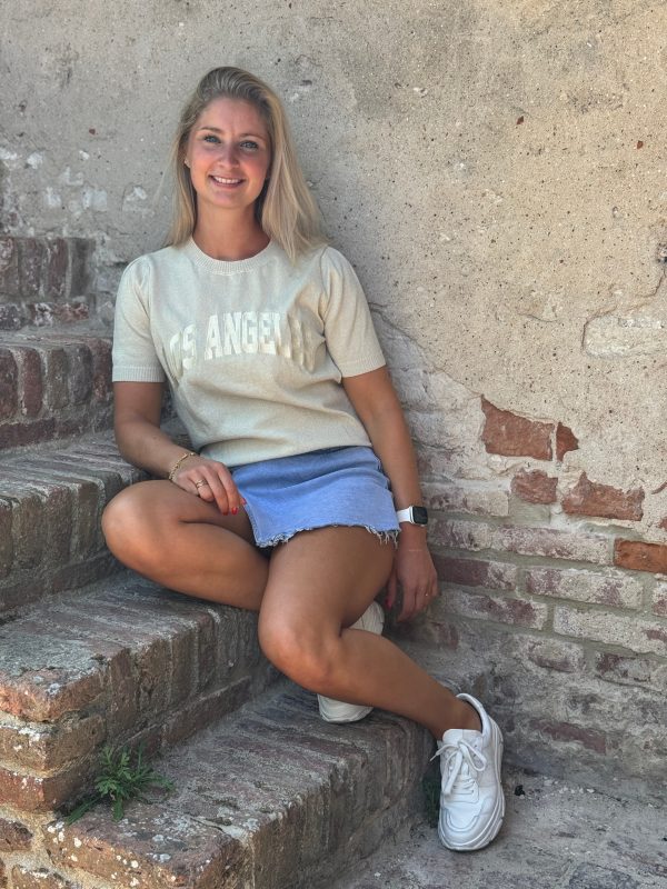 Shirtje LA beige/goud - Afbeelding 5
