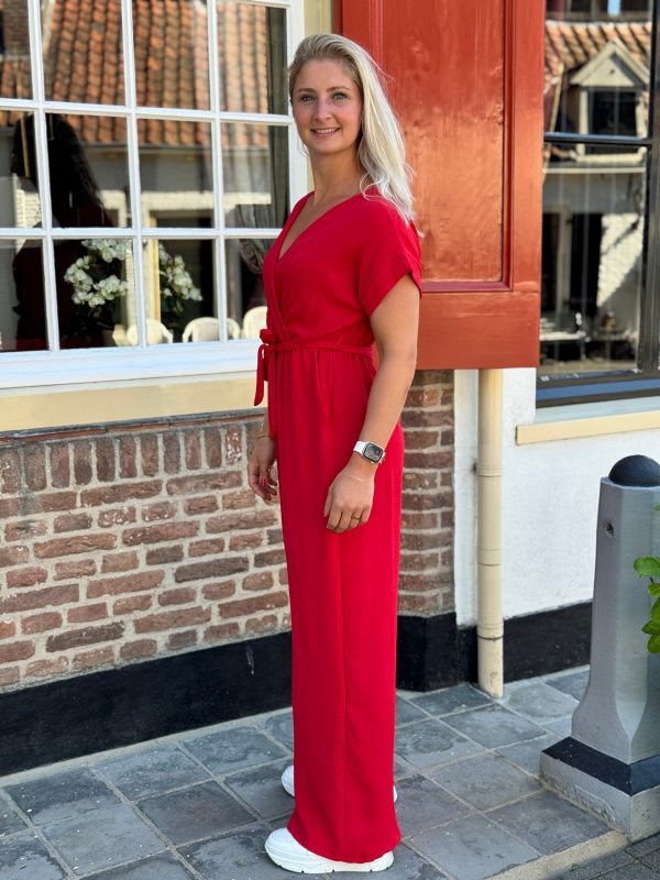 Jumpsuit Veerle rood - Afbeelding 2