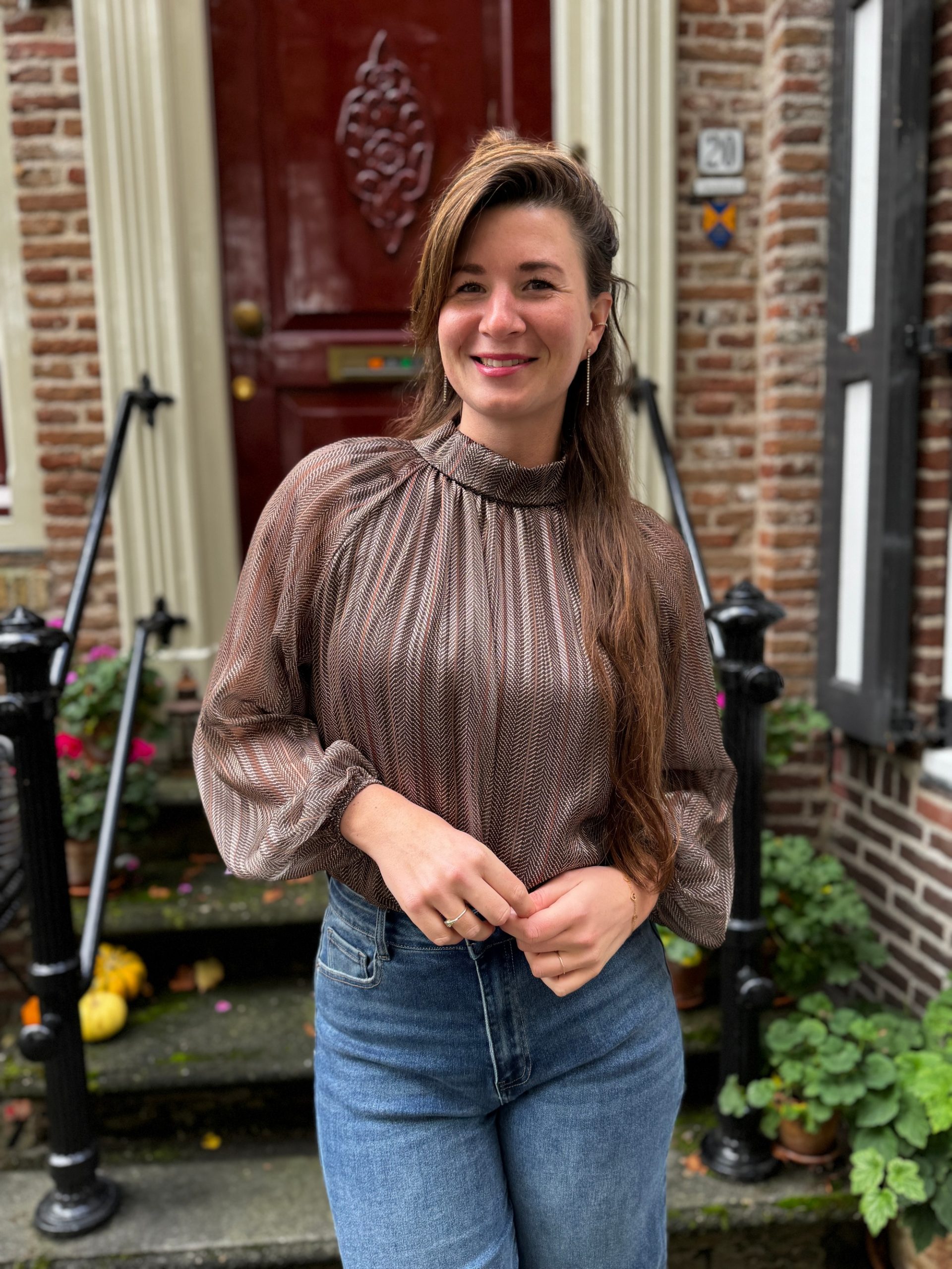 Blouse Selena bruin