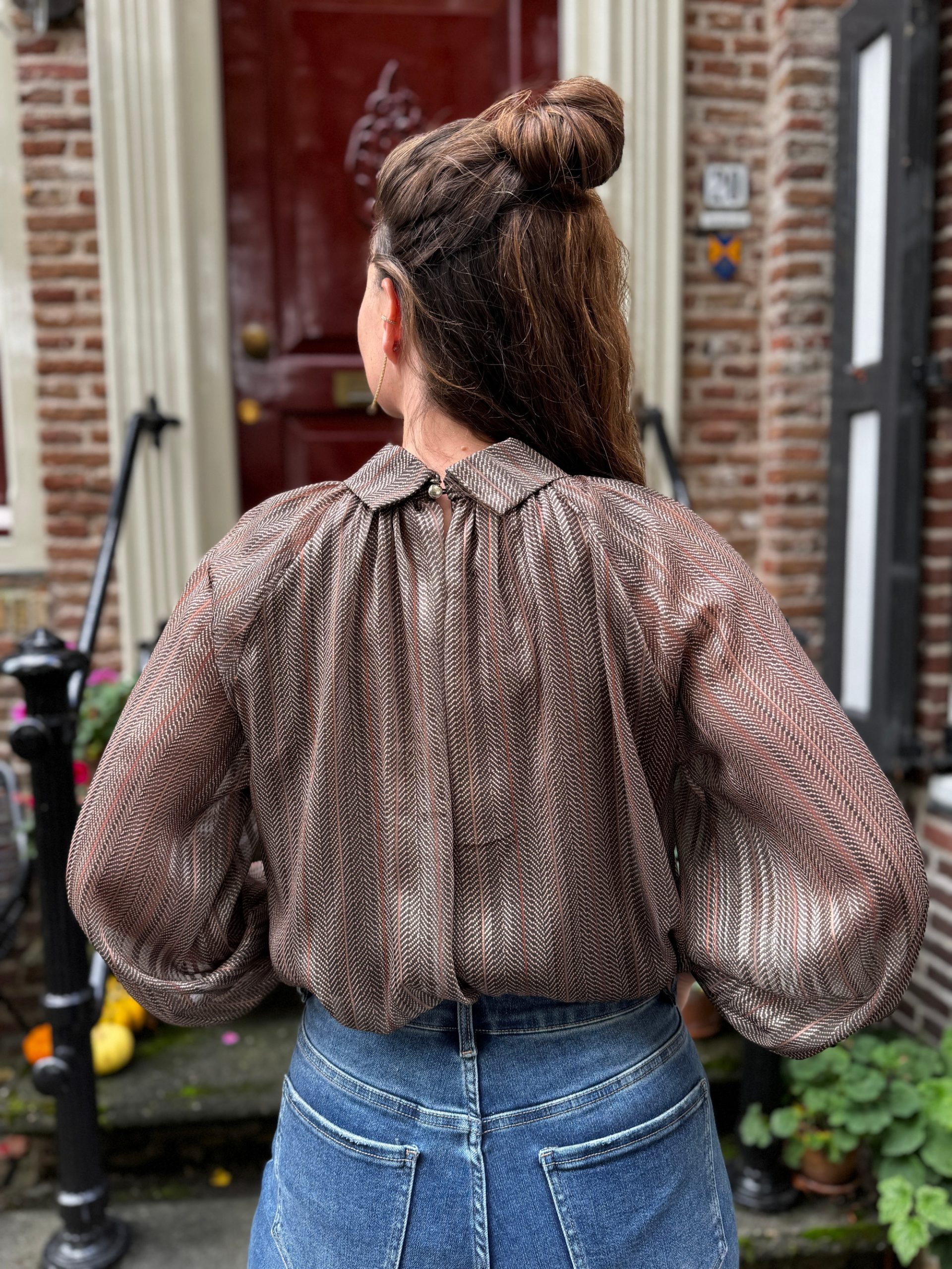 Blouse Selena bruin - Afbeelding 3