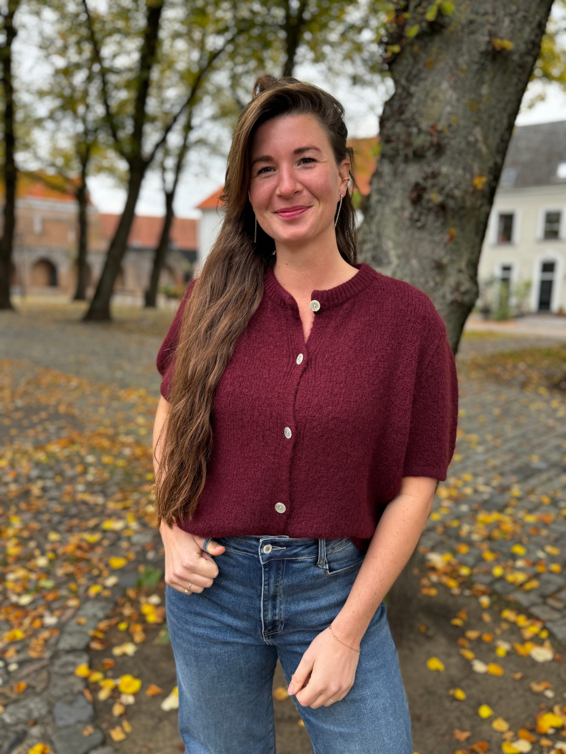 Vestje Rosalie bordeaux - Afbeelding 5