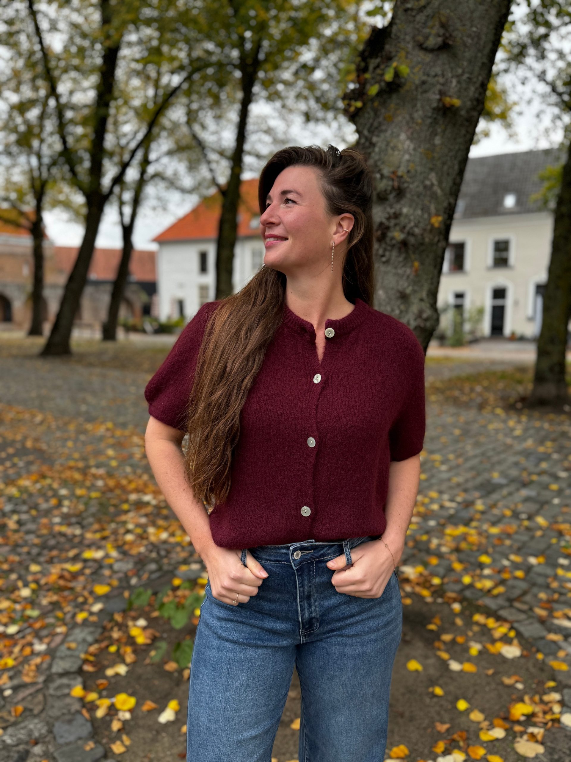 Vestje Rosalie bordeaux - Afbeelding 3