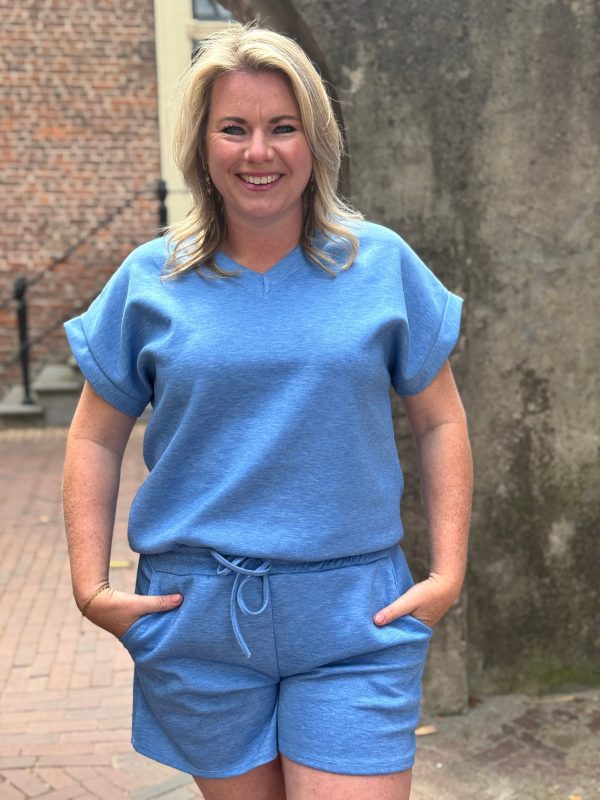 Jog setje jeansblauw - Afbeelding 3