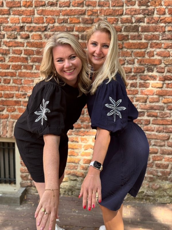 Jurk Amy borduur zwart - Afbeelding 3