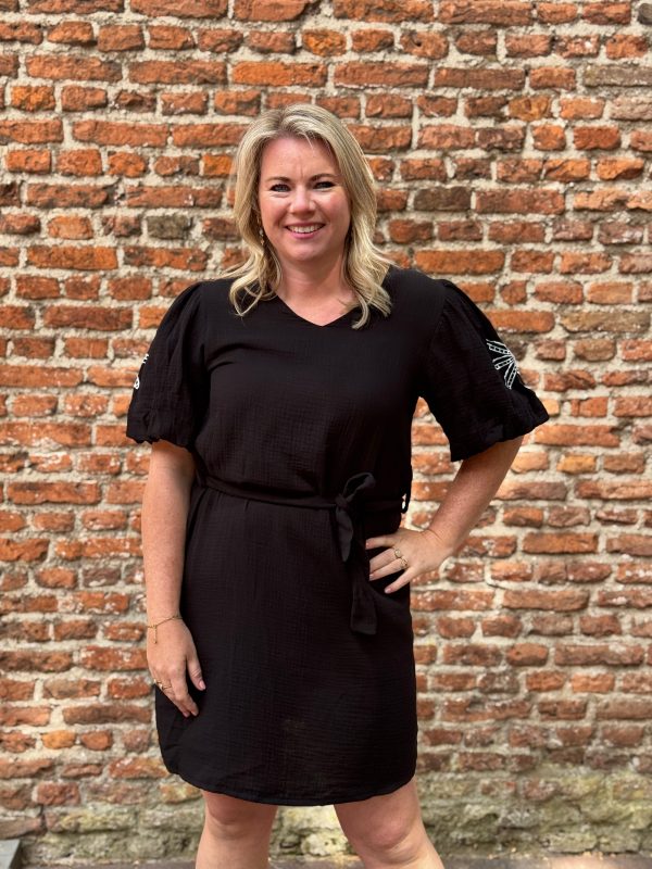 Jurk Amy borduur zwart - Afbeelding 5