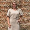 Jurk Amy borduur beige - Afbeelding 3