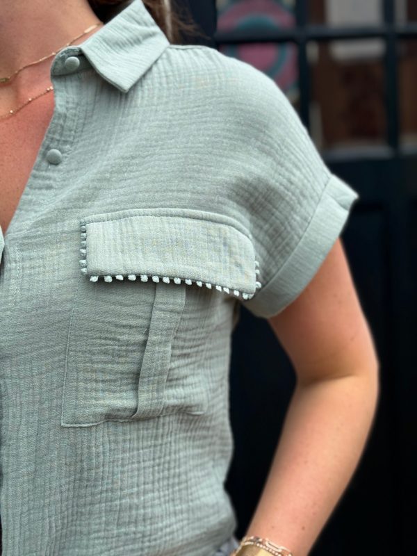 Blousetop Lilly groen - Afbeelding 4
