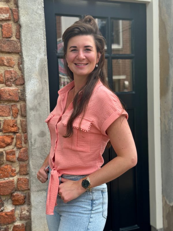 Blousetop Lilly zalmroze - Afbeelding 2