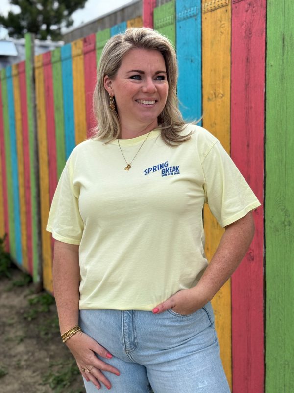 Shirtje Spring break geel - Afbeelding 4