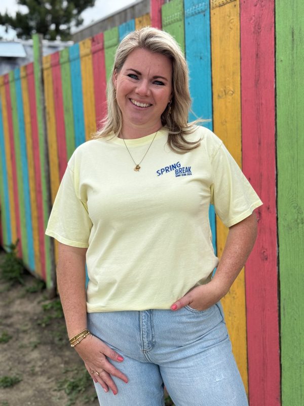 Shirtje Spring break geel - Afbeelding 3