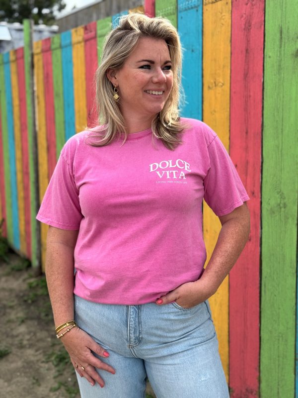 Shirtje Dolce Vita roze