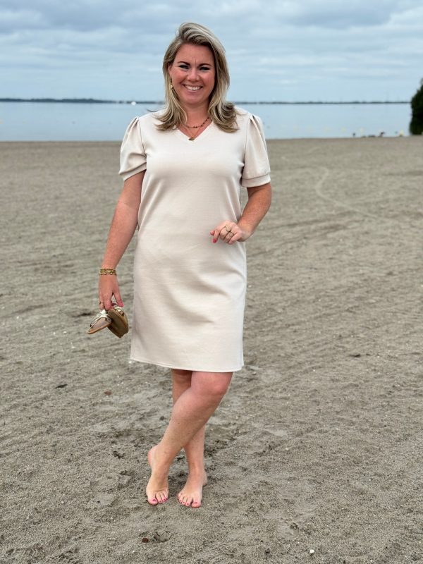 Jurkje Sandra beige - Afbeelding 2