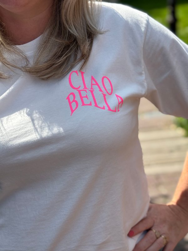 Shirtje Ciao Bella wit - Afbeelding 3